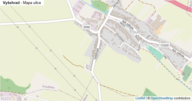 Vyšehrad - mapa ulice