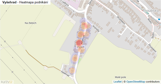 Vyšehrad - mapa podnikání