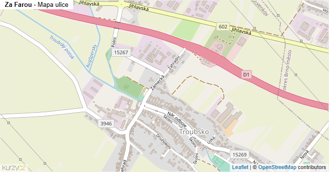 Za Farou - mapa ulice