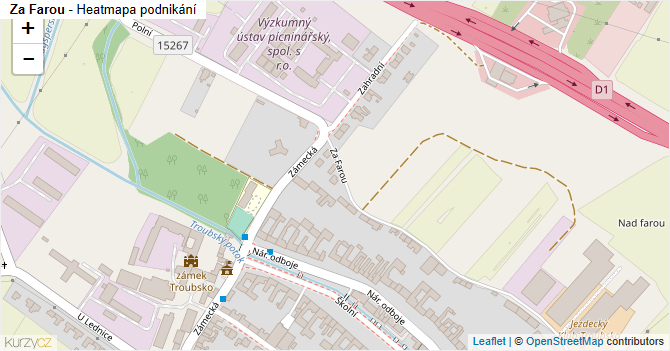 Za Farou - mapa podnikání