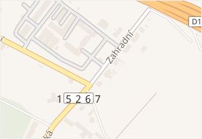 Zahradní v obci Troubsko - mapa ulice