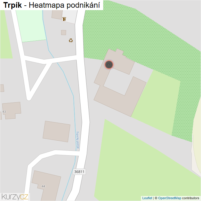 Mapa Trpík - Firmy v obci.