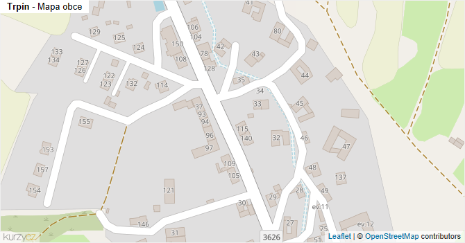 Trpín - mapa obce