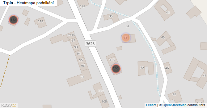 Trpín - mapa podnikání