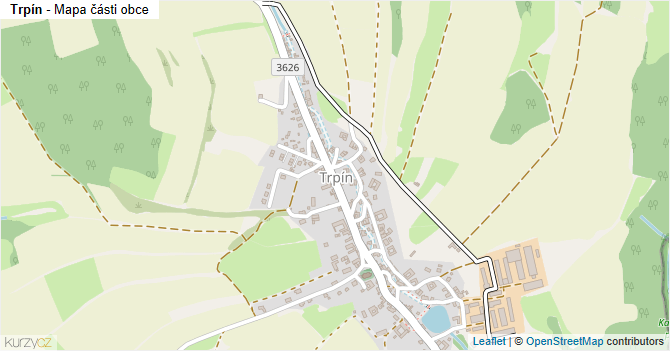 Trpín - mapa části obce