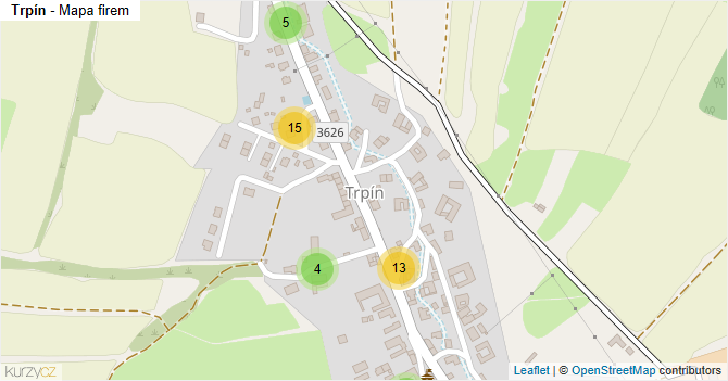 Trpín - mapa firem
