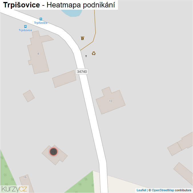 Mapa Trpišovice - Firmy v obci.