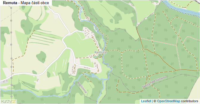 Remuta - mapa části obce