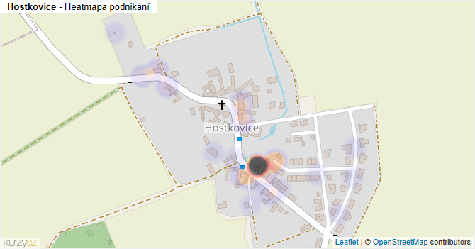 Hostkovice - mapa podnikání