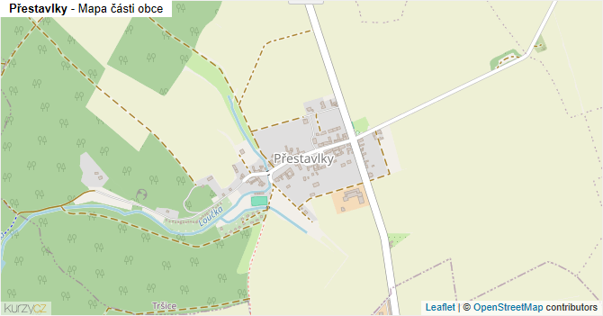 Přestavlky - mapa části obce