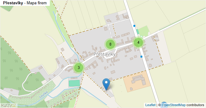 Přestavlky - mapa firem