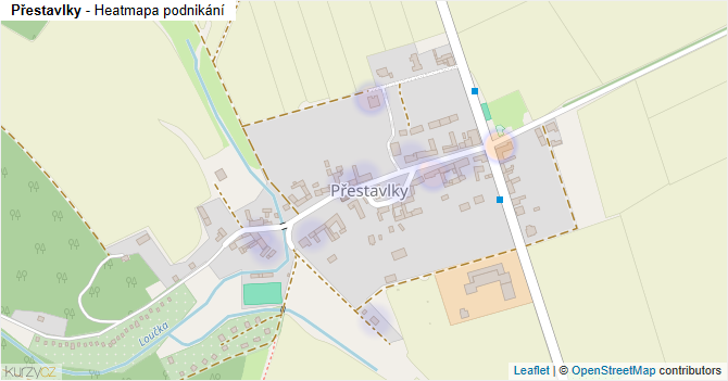 Přestavlky - mapa podnikání