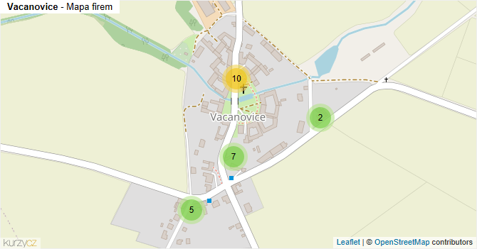 Vacanovice - mapa firem