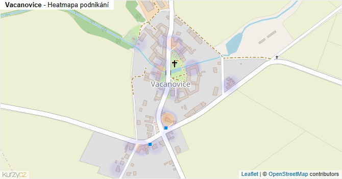 Vacanovice - mapa podnikání