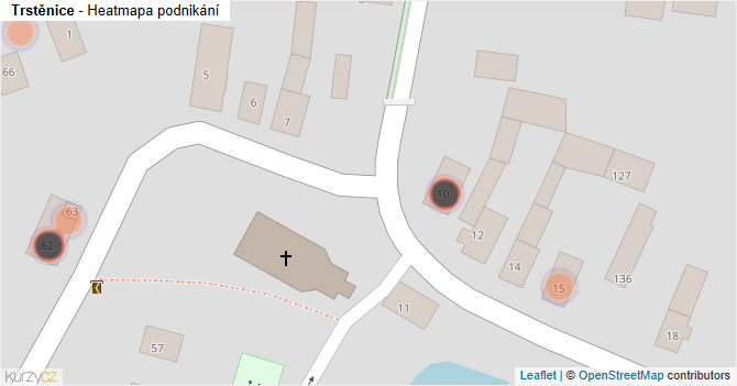 Trstěnice - mapa podnikání