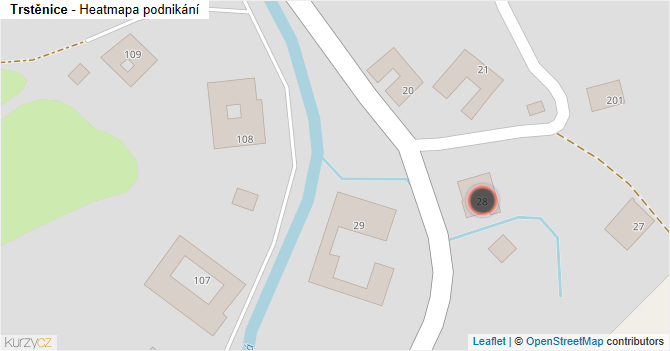 Trstěnice - mapa podnikání