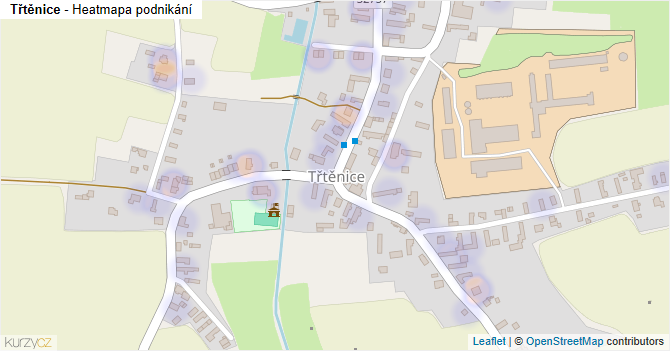 Třtěnice - mapa podnikání