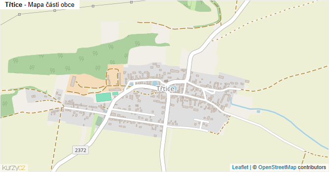 Třtice - mapa části obce