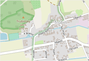 Josefa Rotty v obci Trubín - mapa ulice