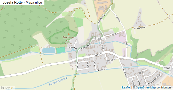 Josefa Rotty - mapa ulice