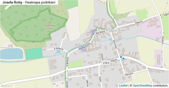 Josefa Rotty - mapa podnikání