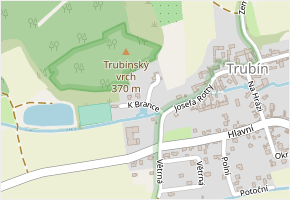 K Brance v obci Trubín - mapa ulice