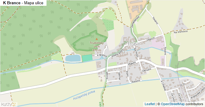 K Brance - mapa ulice