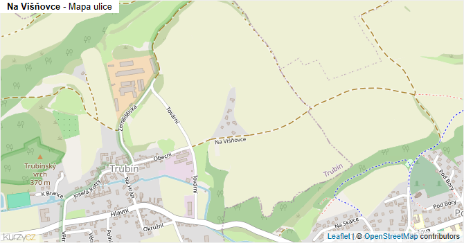 Na Višňovce - mapa ulice
