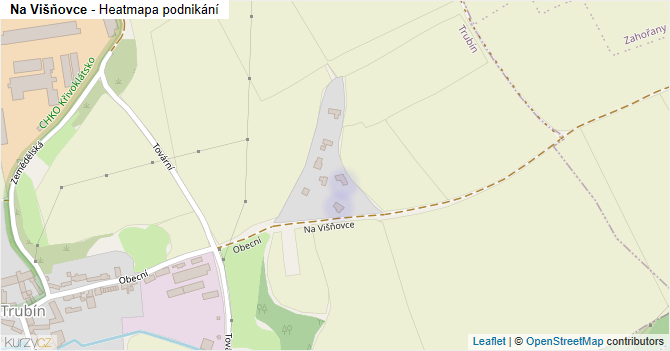 Na Višňovce - mapa podnikání