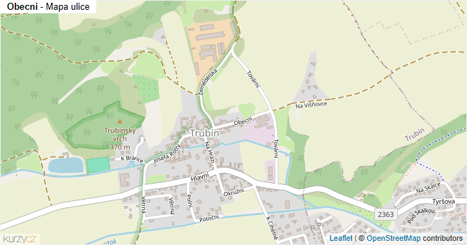 Obecní - mapa ulice