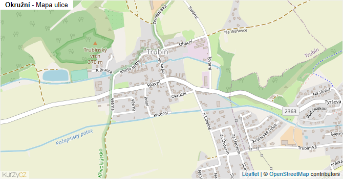 Okružní - mapa ulice