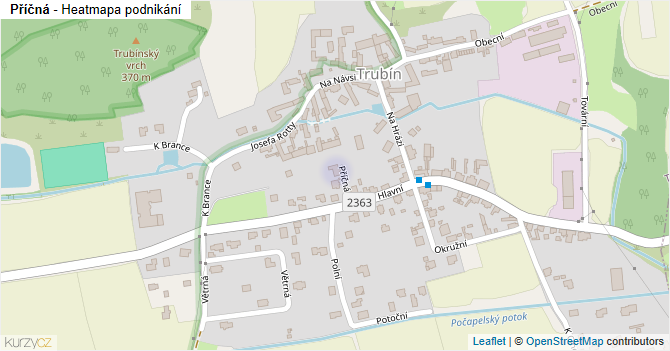 Příčná - mapa podnikání