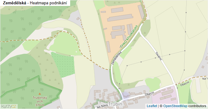 Zemědělská - mapa podnikání