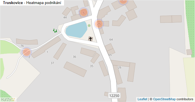 Truskovice - mapa podnikání