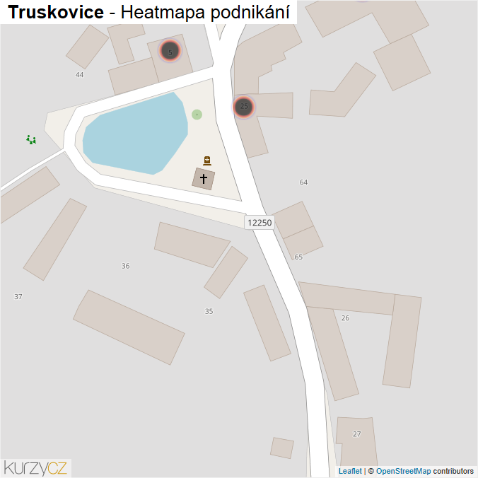 Mapa Truskovice - Firmy v obci.