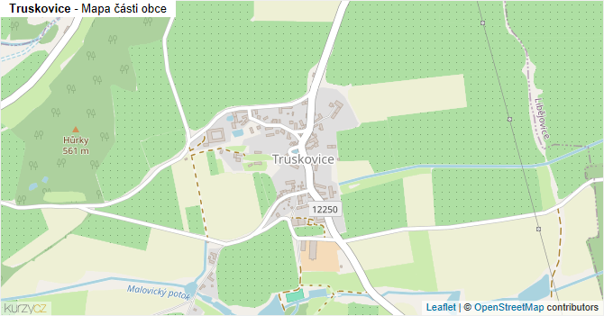 Truskovice - mapa části obce