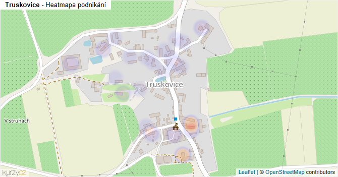 Truskovice - mapa podnikání