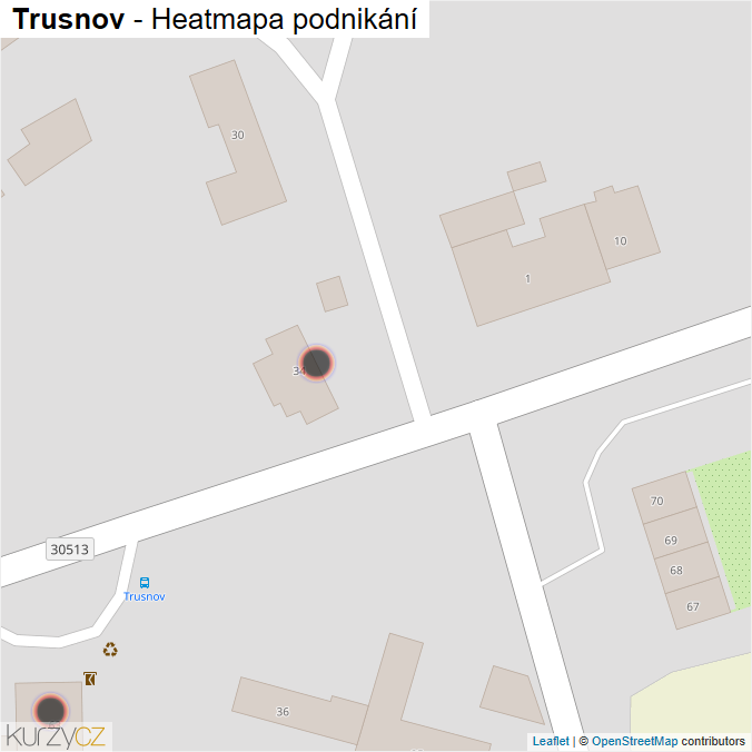 Mapa Trusnov - Firmy v obci.