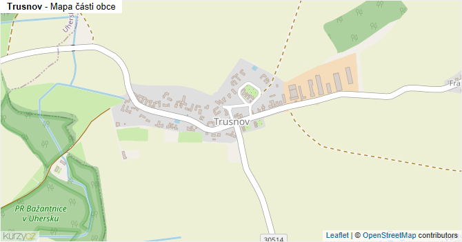 Trusnov - mapa části obce