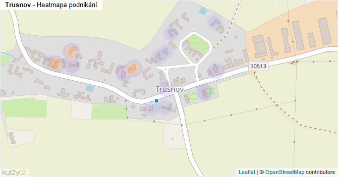 Trusnov - mapa podnikání