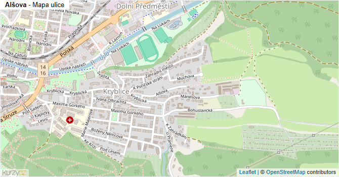 Alšova - mapa ulice