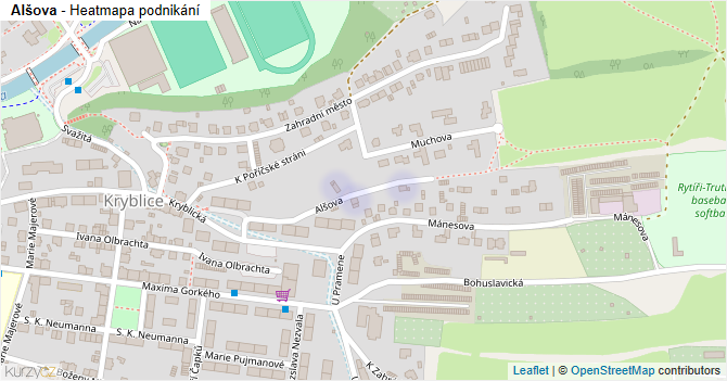 Alšova - mapa podnikání