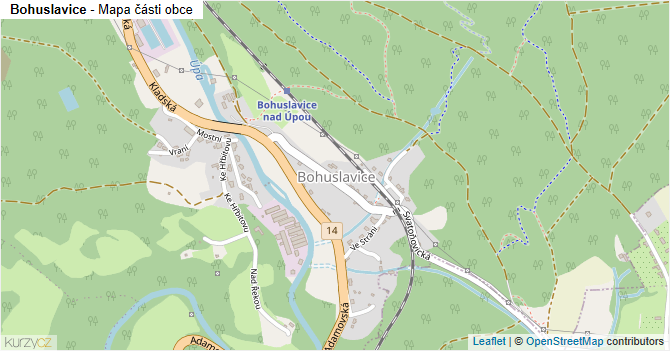 Bohuslavice - mapa části obce