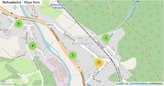 Bohuslavice - mapa firem