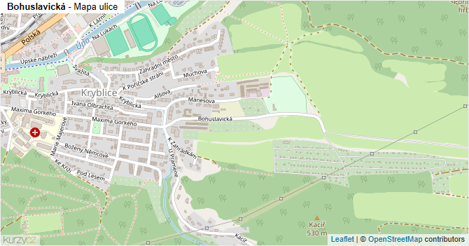 Bohuslavická - mapa ulice