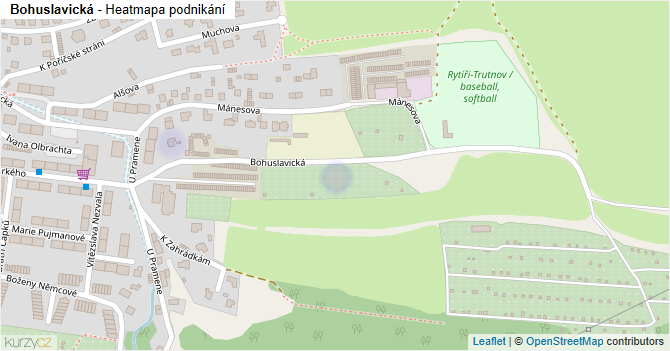 Bohuslavická - mapa podnikání