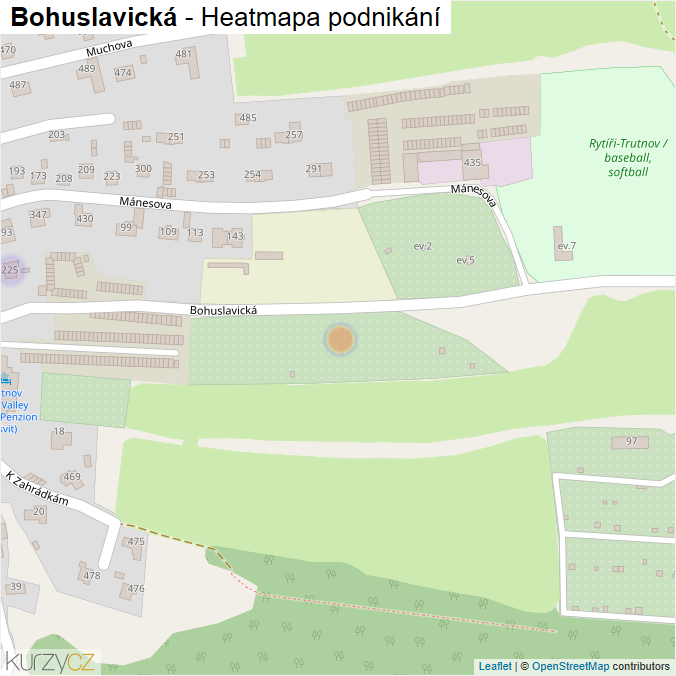 Mapa Bohuslavická - Firmy v ulici.
