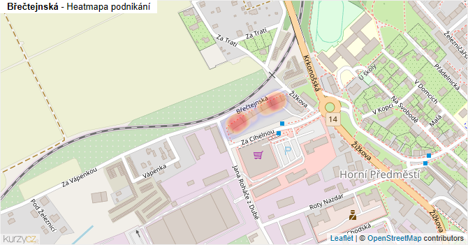 Břečtejnská - mapa podnikání