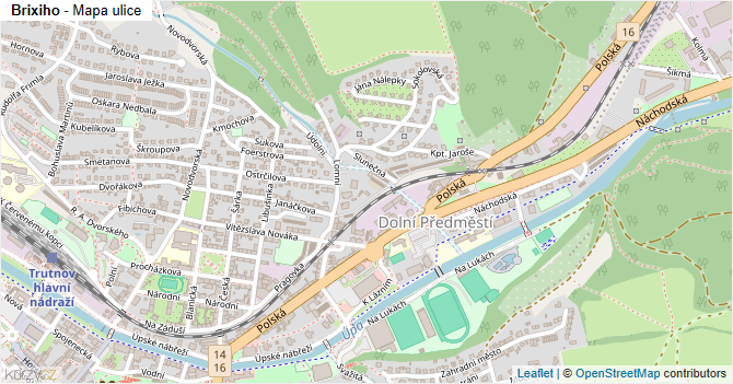 Brixiho - mapa ulice