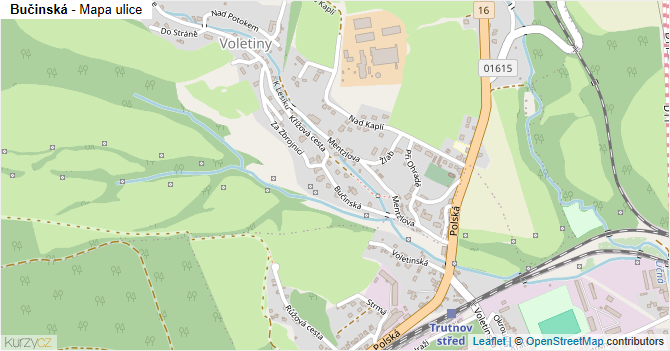 Bučinská - mapa ulice